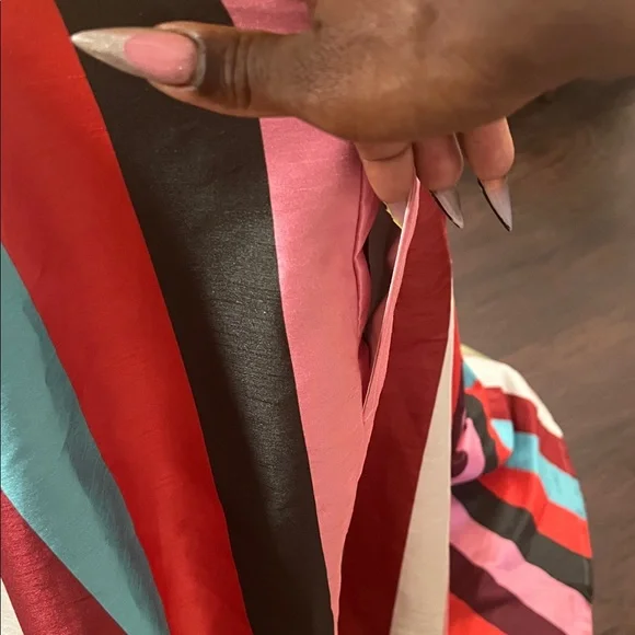 Multicolor Striped V-Neck Dress - Picture 10 of 15